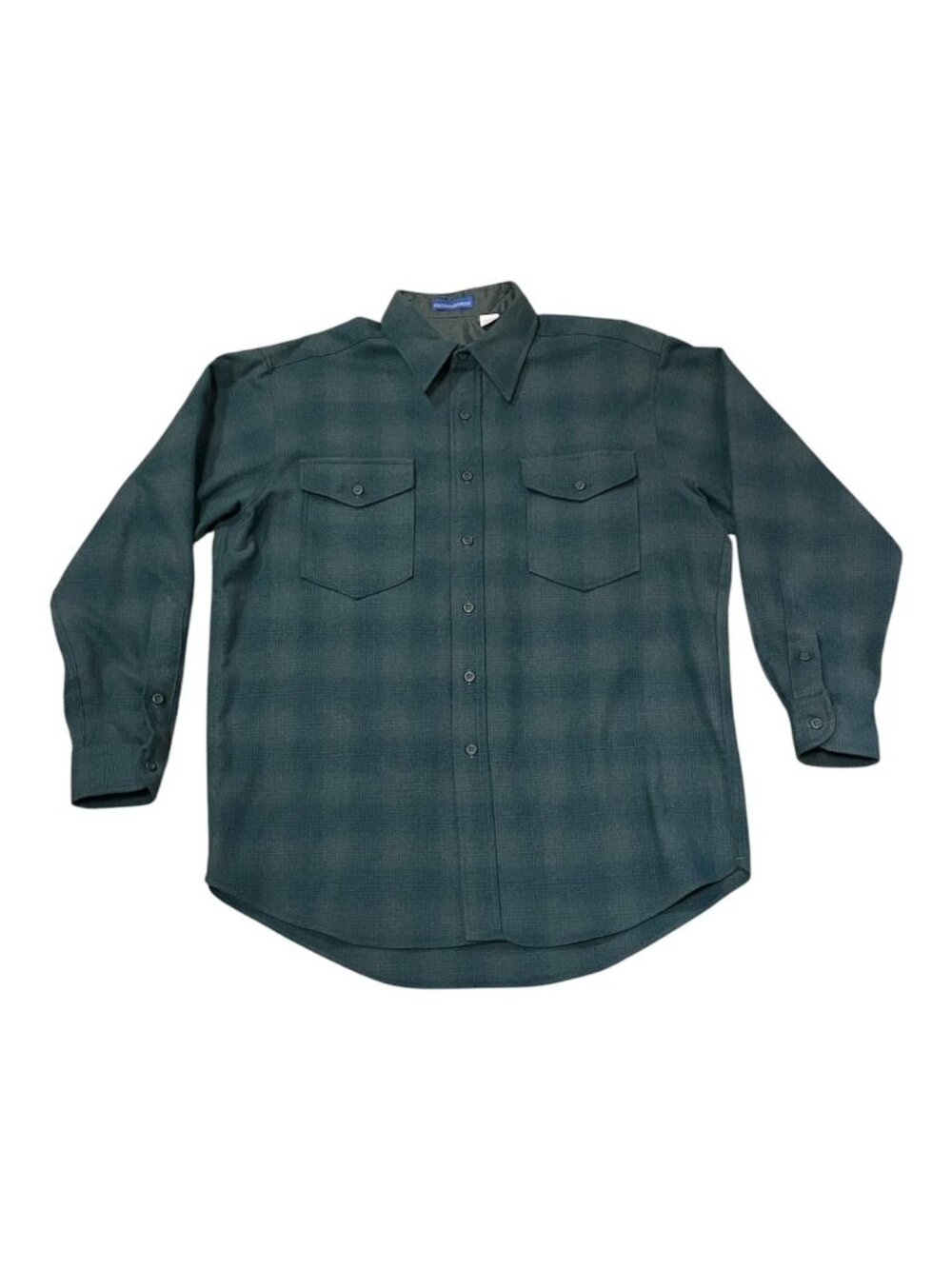 VTG Pendleton Outdoorsman 100% Virgin Wool Shirt Mens Large Green Gorpcore Y2K